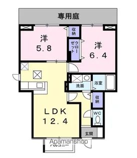 ラフィネAO【1階】の間取り