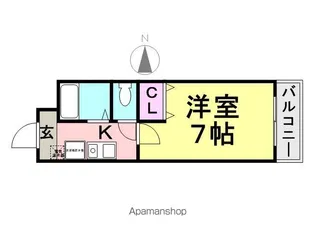メゾンルネサンス【401号室】の間取り