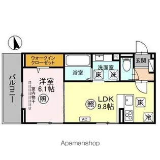 NOBLE VILLA 弥生【1階】の間取り