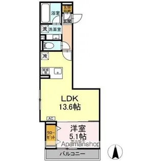 ヴィラ アンムート赤堤【2階】の間取り