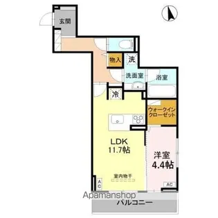 RESIDENCE KAZE 楓【3階】の間取り