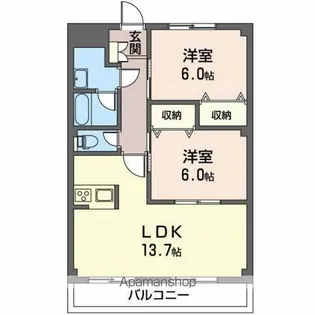 ヴィラミズリーケン【3階】の間取り