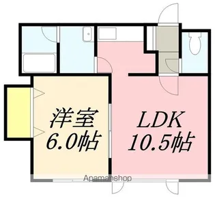 ラ・シャンブル昭和【1階】の間取り