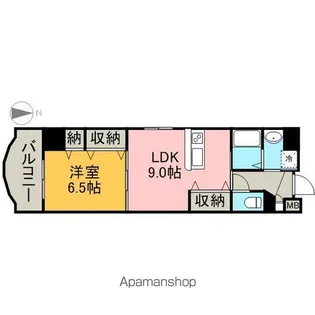 第13オオタビル【901号室】の間取り