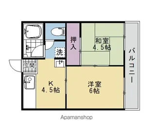 ハイツ奥村A棟【201号室】の間取り