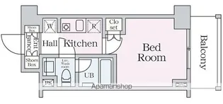 1Kの間取り画像