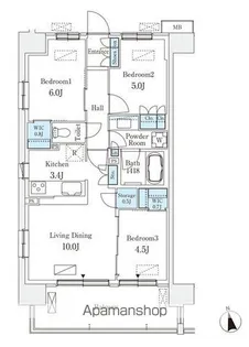 スカイグランデ津田沼【2階】の間取り