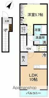 隆仁【201号室】の間取り