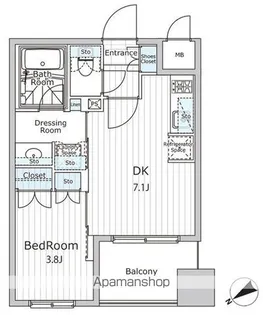 ビエラコート日本橋久松町【9階】の間取り