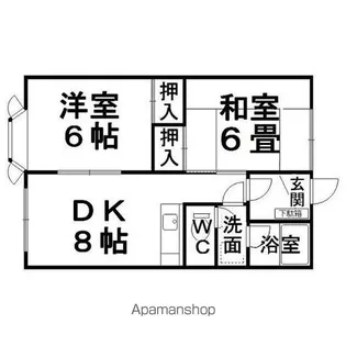 ボナールハイツⅡ【203号室】の間取り