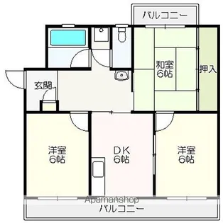 コーポ多喜【1階】の間取り