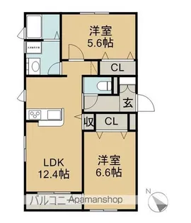 シャトー ミユ【1階】の間取り