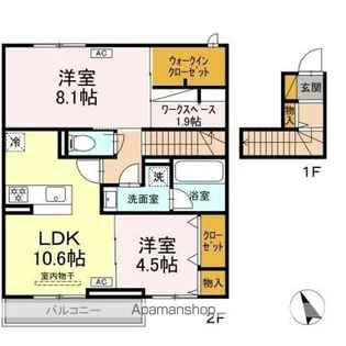 カミーノ コモド CAMINO COMODO【2階】の間取り
