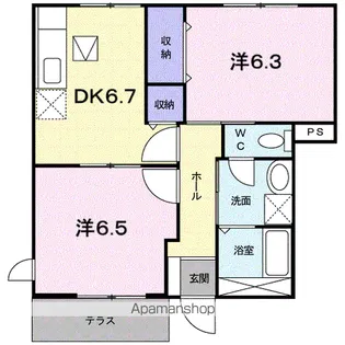 パルテールⅠ【1階】の間取り