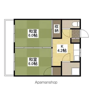 嵯峨野ハイツ【3階】の間取り
