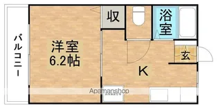 マロンハイツE【202号室】の間取り