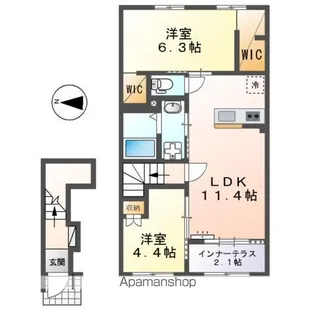 )LIGHT SNOW【2階】の間取り