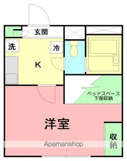 レオパレスイースト成瀬【2階】の間取り