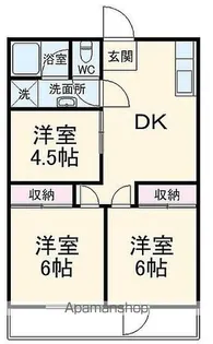 クロノス上星川【301号室】の間取り