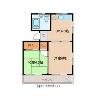 宏陽ハイツ【3B号室】の間取り