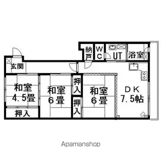 コーポ三輪【5階】の間取り