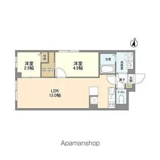 ウェルスクエア西新宿五丁目【2階】の間取り
