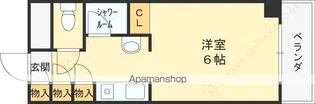 キューブ芦屋【4階】の間取り