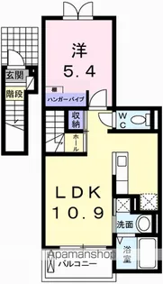 フィールド ミドル・ライペン1【202号室】の間取り