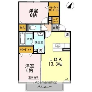 ラパン【2階】の間取り