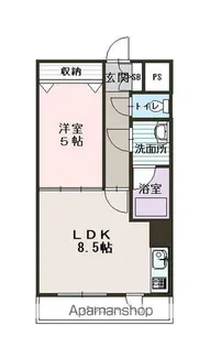 コートライベル【206号室】の間取り