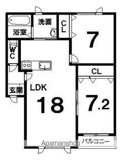 コルサK【2階】の間取り