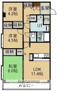 ケントパレス函館【1003号室】の間取り
