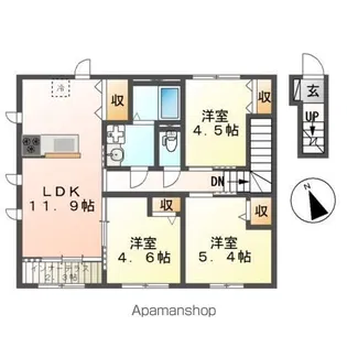 エクレール【2階】の間取り