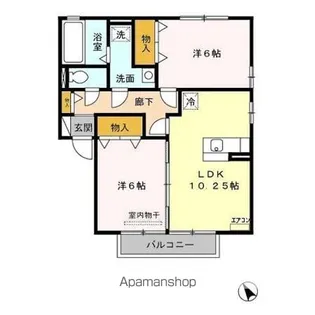 アカナウィン AB【2階】の間取り