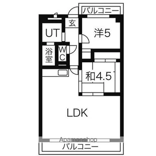 ウィズユー苅安賀【2C号室】の間取り