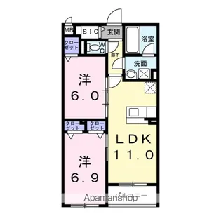 セレーシア北小岩【2階】の間取り
