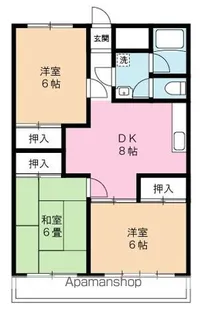 メゾンニュータウン嶋田【3階】の間取り