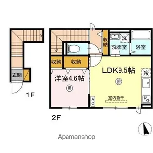 リーセント・メゾンS【2階】の間取り