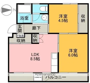 清和マンション【302号室】の間取り