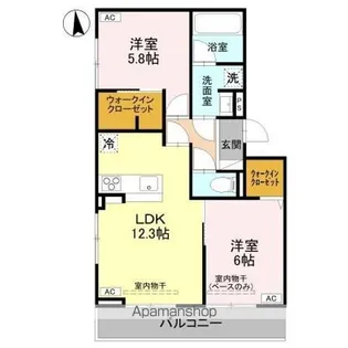 レイール【2階】の間取り