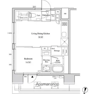ザ・パークハビオ代々木【2階】の間取り