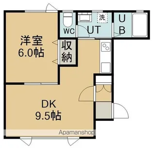 レジデンスカトレア【201号室】の間取り