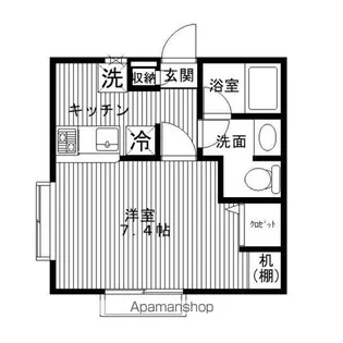アドミラブール アビテ【101号室】の間取り
