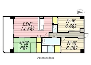 ラフォーレ小笹【5階】の間取り