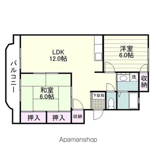 アステージ上荒田【202号室】の間取り