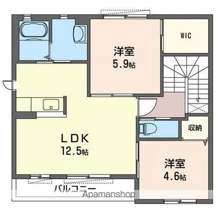 リビオン C棟【201号室】の間取り