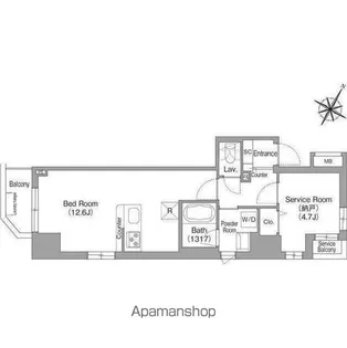 コンフォリア・リヴ関内【4階】の間取り