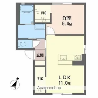 フォーレスサンパティーク【B102号室】の間取り