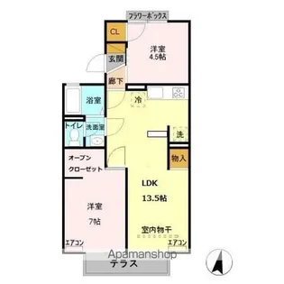 リバシティ【1階】の間取り