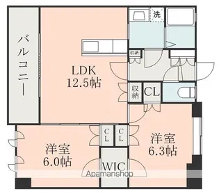 NICEマンション九品寺熊大医学部前【6階】の間取り